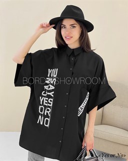 Рубашка «Yes or No» (черный) Турция